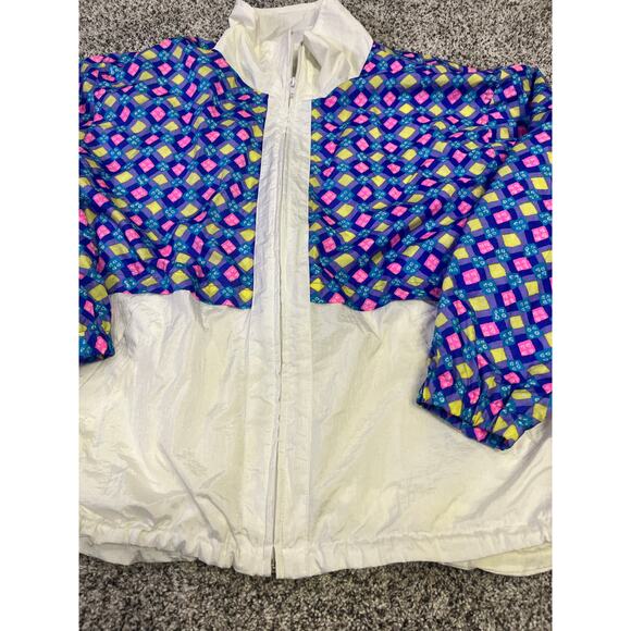 Vintage Retro 1990s Nylon Windbreaker,‎ Women’s M, 80’s Workout Jazzercise Boxy - Picture 2 of 12